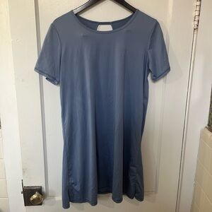 Chic Blue Short Sleeve Athletic Dress. Size medium